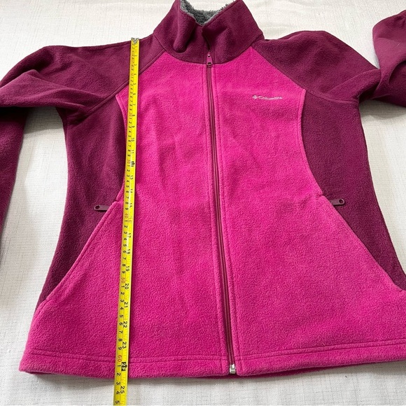 Columbia Fleece Jacket Womens Large Purple Full Zip Omni-Heat - Picture 3 of 8